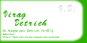 virag detrich business card